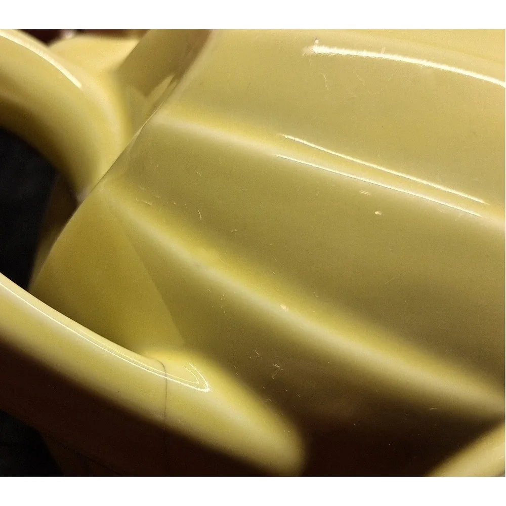 Hall China Vintage Yellow Swirl Teapot 799 Oak Leaf Acorn 6 Cup Made in USA